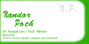 nandor poch business card